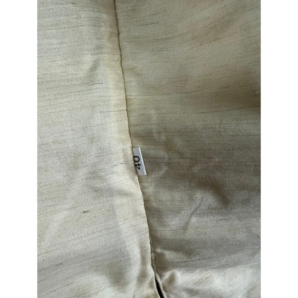 Unbranded Vest Womens 40 Cream Embroidered Wave Open Front Boho Raw Silk Style‎